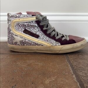 Glittery High-To Sneakers